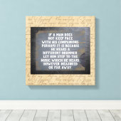 Anderer Drummer — Leinwand Art Print (Insitu (Holzboden))