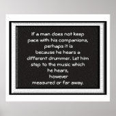 Anderer Drummer - Zitat-Poster Poster (Vorne)