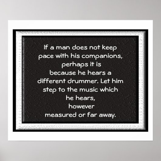 Anderer Drummer - Zitat-Poster Poster (Vorne)