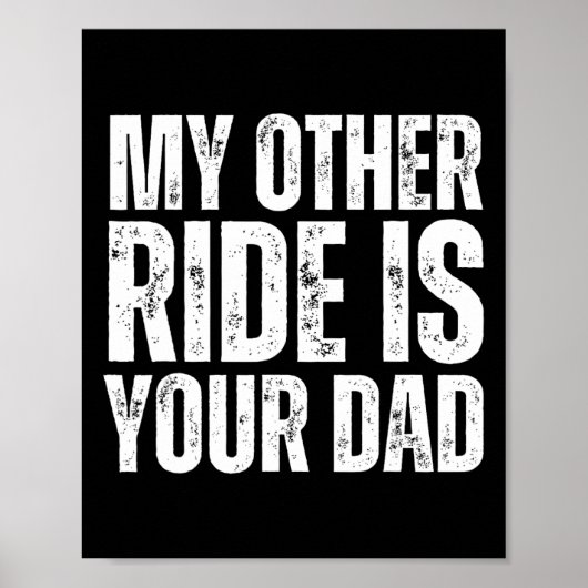 Anderer Fahrer ist dein Vater Poster (Vorne)