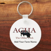 Anderes Schweinefleisch, Name des Betriebs hinzufü Schlüsselanhänger (Vorderseite)