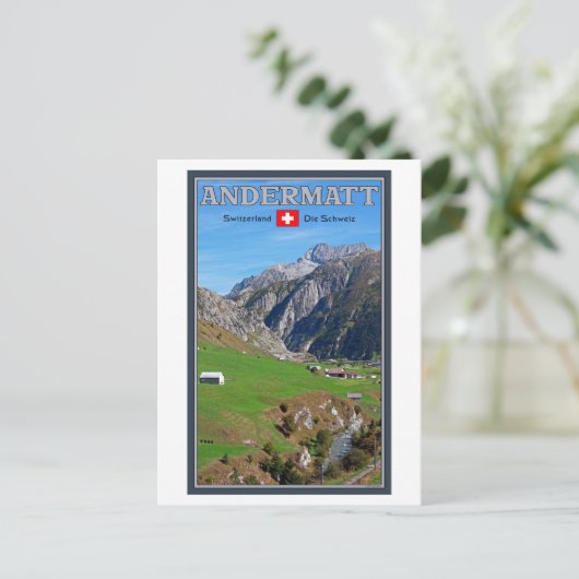 Andermatt Postkarte (Stehend Vorderseite)