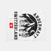 Andermatt Schweiz Skigebiet Alpen Skipass Fleecedecke (Vorderseite (Horizontal))