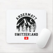 Andermatt Schweiz Skigebiet Alpen Skipass Mousepad (Mit Mouse)