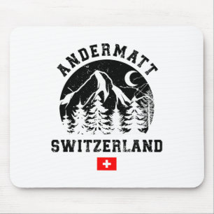 Andermatt Schweiz Skigebiet Alpen Skipass Mousepad
