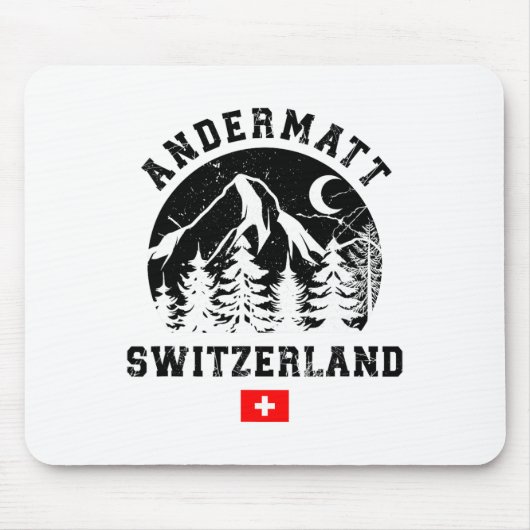 Andermatt Schweiz Skigebiet Alpen Skipass Mousepad (Vorne)