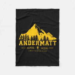 Andermatt Schweiz Skigebiet Skigebiet Skigebiet Sw Fleecedecke