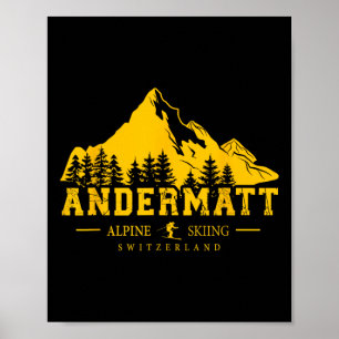 Andermatt Schweiz Skigebiet Skigebiet Skigebiet Sw Poster