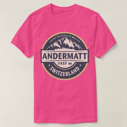 Andermatt Schweiz T-Shirt (Design vorne)
