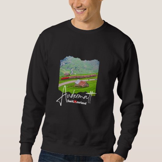 Andermatt Schweiz WanderAndermatt Sweatshirt (Vorderseite)