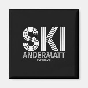 Andermatt Ski Resort Schweizer Alpen Skifahren Sch Magnet