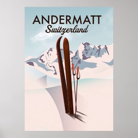 Andermatt Switzerland ski Poster (Vorne)