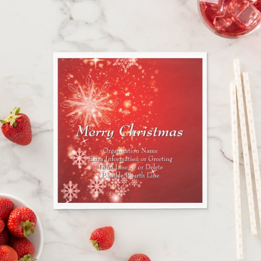 ÄNDERN ALLE Text Organisation Weihnachten Mittages Serviette (Beispiel)