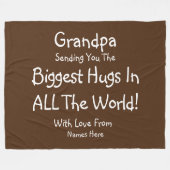 ÄNDERN ALLE TEXT WICHTIGSTE Hugs in der Weltkarte Fleecedecke (Vorderseite (Horizontal))