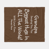 ÄNDERN ALLE TEXT WICHTIGSTE Hugs in der Weltkarte Fleecedecke (Vorderseite (Horizontal))