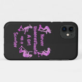 Ändern ALLER Text nie unterschätzen Girl Scooter Case-Mate iPhone Hülle (Rückseite (Horizontal))