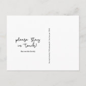 Ändern der Adresse Doppelte Foto Schwarz und Weiß Ankündigungspostkarte (Rückseite)