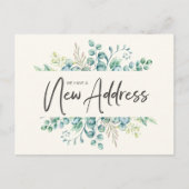 Ändern der Adresse Grüne Eukalyptus-Blätter Elegan Postkarte (Vorderseite)