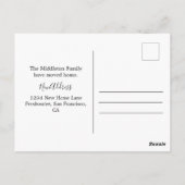 Ändern der Adressspende Benutzerdefinierte Postkar Postkarte (Rückseite)