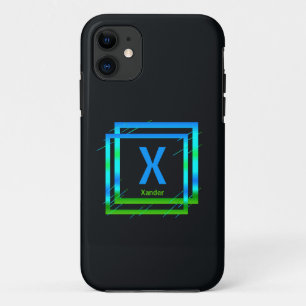 Ändern der anfänglichen blauen grünen Quadrate hin Case-Mate iPhone Hülle