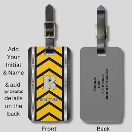 Ändern der anfänglichen schwarz-gelben Silber-Pfei Gepäckanhänger