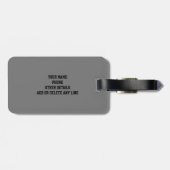 Ändern der anfänglichen schwarz-gelben Silber-Pfei Gepäckanhänger (Rückseite horizontal)