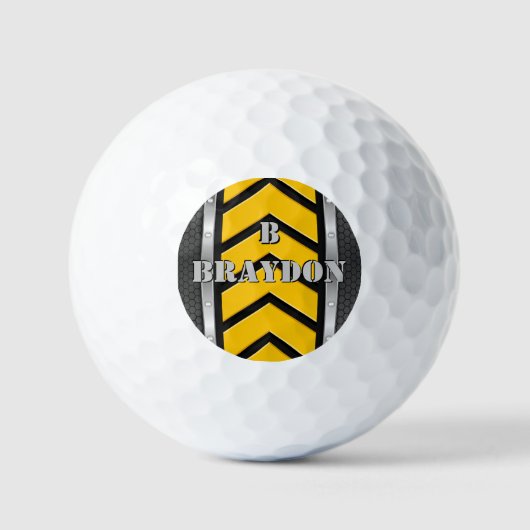 Ändern der anfänglichen schwarz-gelben Silber-Pfei Golfball (Vorderseite)