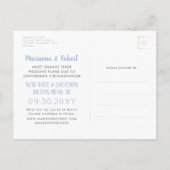 Ändern der Briefmarke "Datumspass" Ankündigungspostkarte (Rückseite)