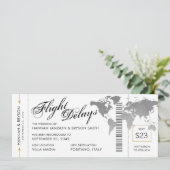 Ändern der Date Boarding Pass-Hochzeit in Urlaubso Ankündigung (Stehend Vorderseite)