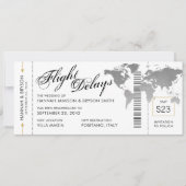 Ändern der Date Boarding Pass-Hochzeit in Urlaubso Ankündigung (Vorderseite)