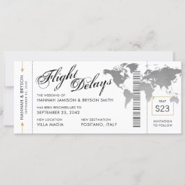 Ändern der Date Boarding Pass-Hochzeit in Urlaubso Ankündigung