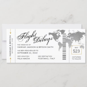 Ändern der Date Boarding Pass-Hochzeit in Urlaubso Ankündigung