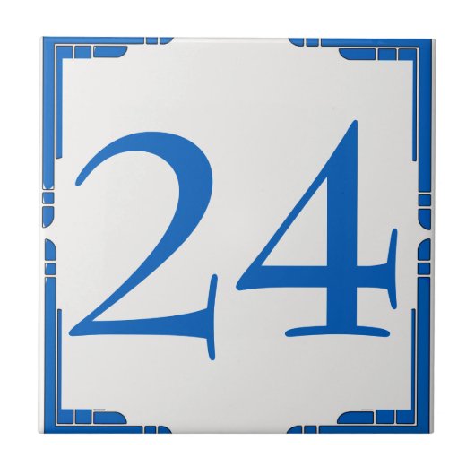 Ändern der Hausnummer, blau Fliese (Vorderseite)