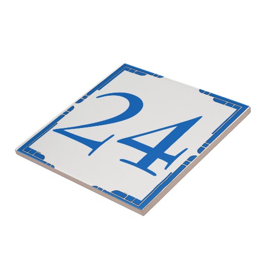 Ändern der Hausnummer, blau Fliese (Seite)