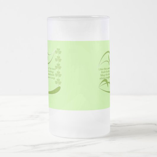 Ändern der Hintergrundfarbe Irish Segen Mattglas Bierglas (Mittel)