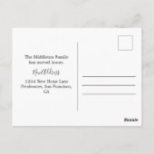 Ändern des Adressspendenzen Fotos Benutzerdefinier Postkarte (Rückseite)