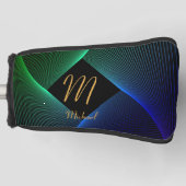 Ändern des anfänglichen geometrischen grünen blaue golf headcover (Vorderseite)