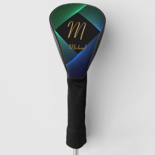 Ändern des anfänglichen geometrischen grünen blaue golf headcover