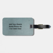 Ändern des anfänglichen Namens Graue Stahlplatte h Gepäckanhänger (Rückseite horizontal)