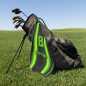 Ändern des anfänglichen Namens Grün und Schwarz St Golfhandtuch (Gras)