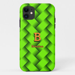 Ändern des anfänglichen Namens Grüner Metallischer Case-Mate iPhone Hülle
