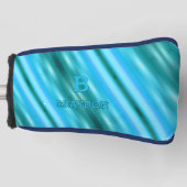 Ändern des anfänglichen Namens Soft Blue Aqua Aqua Golf Headcover (Vorderseite)