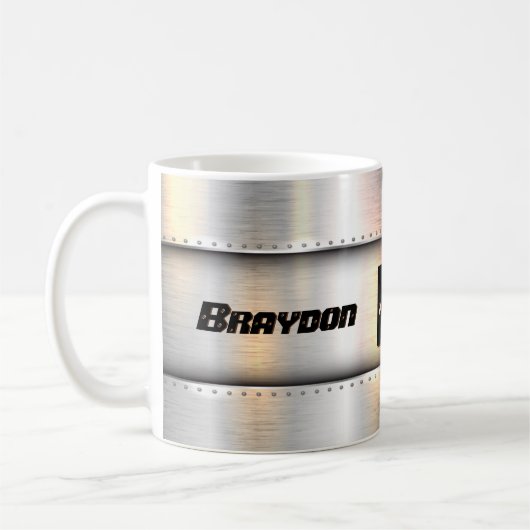 Ändern des Anfangsnamens A B C D E F G Metallstrei Kaffeetasse (Links)