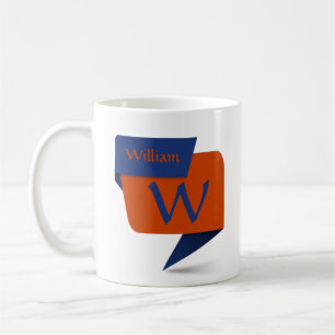 Ändern des Anfangsnamens Blue Orange hinzufügen -  Kaffeetasse
