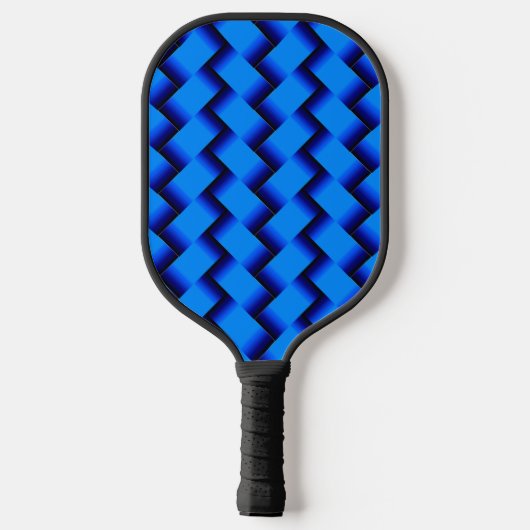 Ändern des Anfangsnamens Blue Woven Texture hinzuf Pickleball Schläger (Rückseite)