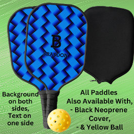 Ändern des Anfangsnamens Blue Woven Texture hinzuf Pickleball Schläger