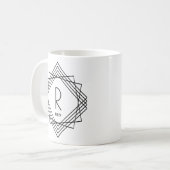 Ändern des Anfangsnamens Klassische Geometrie Q R Kaffeetasse (Vorderseite Links)
