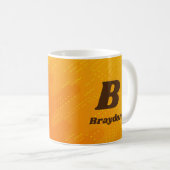 Ändern des Anfangsnamens Orange Yellow A B C D E Kaffeetasse (VorderseiteRechts)