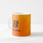 Ändern des Anfangsnamens Orange Yellow A B C D E Kaffeetasse (Vorderseite Links)