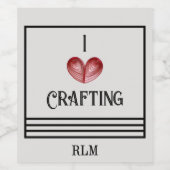 Ändern des Crafting, I (Herz) Getränke Flaschen Et Weinetikett (Einzelnes Label)